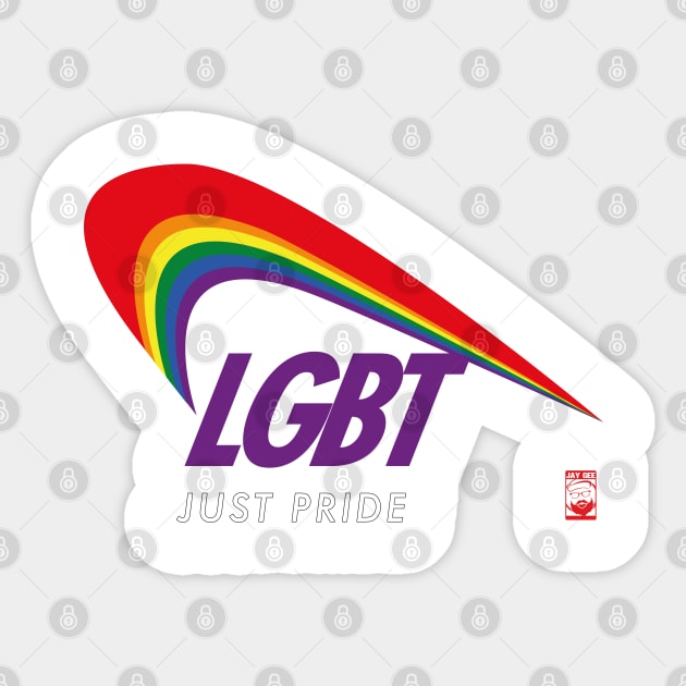 LGBT Just Pride Sticker by JayGeeArt